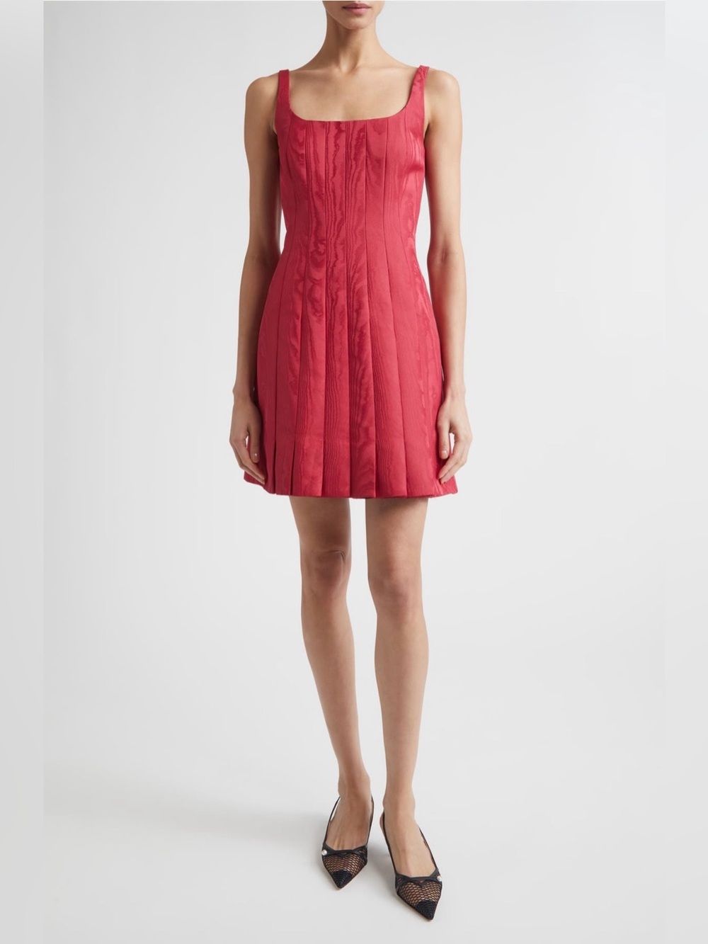 NWT Authentic Emilia Wickstead Sascha Moiré Minidress Size 0 US/ 4 UK